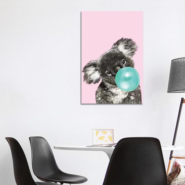 Playful Koala Bear by Big Nose Work - Wrapped Canvas Graphic Art Happy Larry Size: 101.6cm H x 66.04cm W x 3.81cm D on Productcaster.