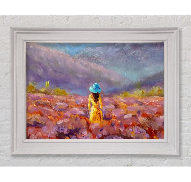 The Yellow Woman In The Field - Single Picture Frame Art Prints Rosalind Wheeler Size: 84.1cm H x 142.2cm W x 8cm D on Productcaster.