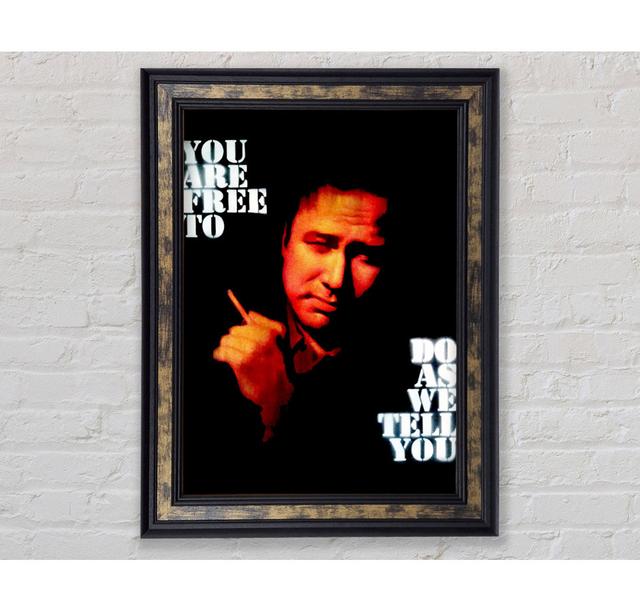 Motivational Quote Bill Hicks You Are Free - Single Picture Frame Art Prints Bright Star Size: 42cm H x 29.7cm W x 8cm D on Productcaster.