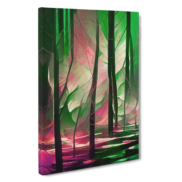 Artful Forest No.3 Abstract - Wrapped Canvas Painting Alpen Home Size: 60cm H x 40cm W x 3cm D on Productcaster.