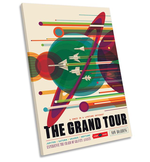 The Grand Tour NASA Space Tourism Picture CANVAS WALL ART Portrait Print Maturi Size: 76.2cm H x 50.8cm W x 2cm D on Productcaster.