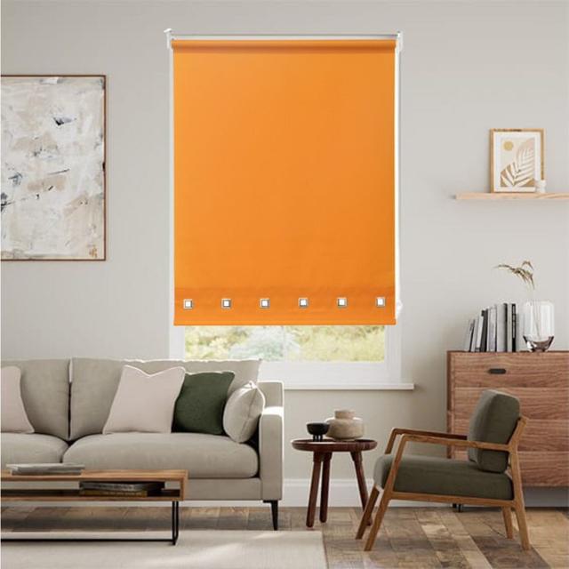 Sheer Roller Blind 17 Stories Finish: Ochre, Size: 165 cm L x 90 cm W on Productcaster.