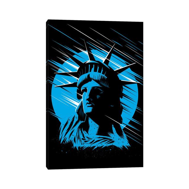 Statue of Liberty by Alberto Perez - Wrapped Canvas Painting Rosalind Wheeler Size: 30.48cm H x 20.32cm W x 1.91cm D on Productcaster.