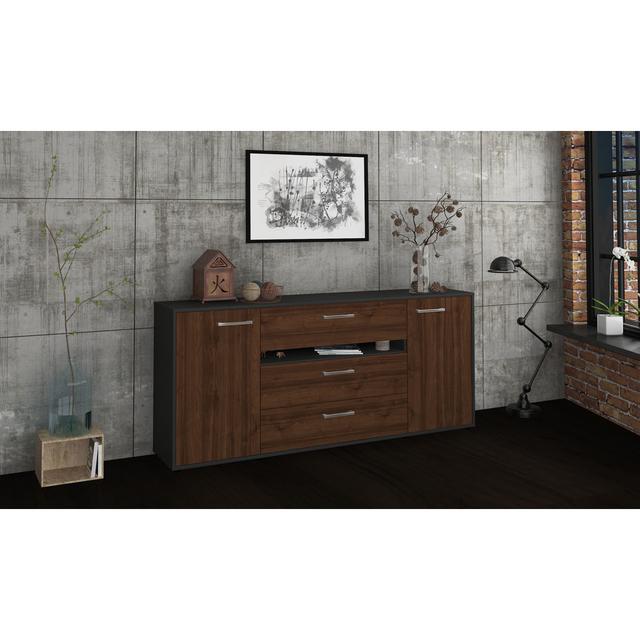 Sideboard Hildeburg LoftDesigns Farbe: Walnuss/Anthrazit on Productcaster.