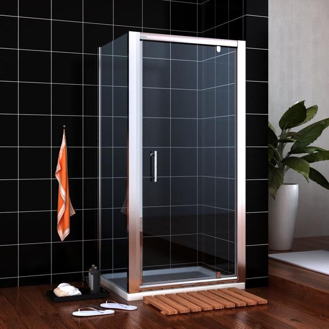 Aynor Glass Rectangular Shower Enclosure - 1850 x 1000 mm Belfry Bathroom Size: 1850mm H x 1000mm W x 800mm D on Productcaster.