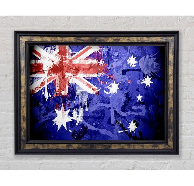 Australian Grunge National Flag - Print Bright Star Size: 21cm H x 42cm W x 8cm D on Productcaster.