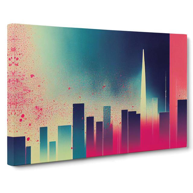 Revolutionary Architecture Painted Abstract - Wrapped Canvas Graphic Art 17 Stories Size: 40cm H x 60cm W x 3cm D on Productcaster.