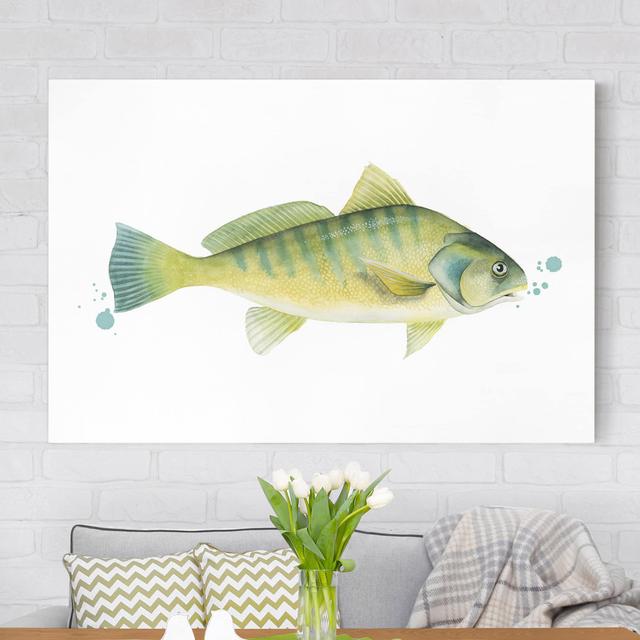 Color -catching perch on canvas Haus am Meer Maße: 60cm H x 90cm B, Format: 330 g/m² Recycelte Canvas on Productcaster.