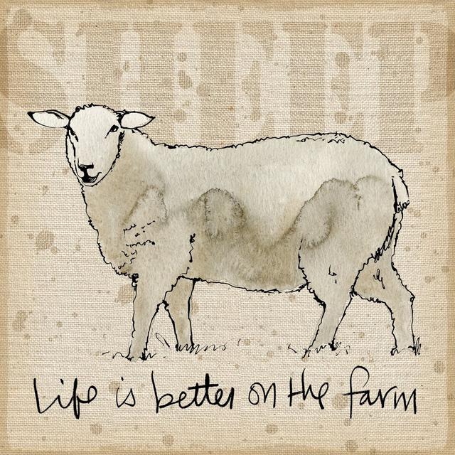 Farm Life IV by Anne Tavoletti - Wrapped Canvas Typography Print August Grove Size: 30cm H x 30cm W x 3.8cm D on Productcaster.