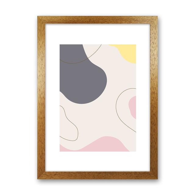 Mila Pink Abstract N17 by Pixy Paper - Graphic Art Corrigan Studio Format: Oak Framed, Size: 59.4cm H x 42cm W x 3cm D on Productcaster.