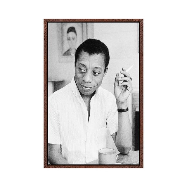 James Baldwin (1924-1987) - Photograph Print on Canvas George Oliver Format: Classic Brown Wood Framed Canvas, Size: 66.04cm H x 45.72cm W x 3.81cm D on Productcaster.