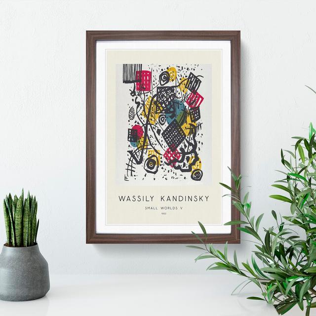 Small Worlds V by Wassily Kandinsky - Picture Frame Painting East Urban Home Size: 48cm H x 36cm W x 2cm D, Frame Option: Walnut on Productcaster.