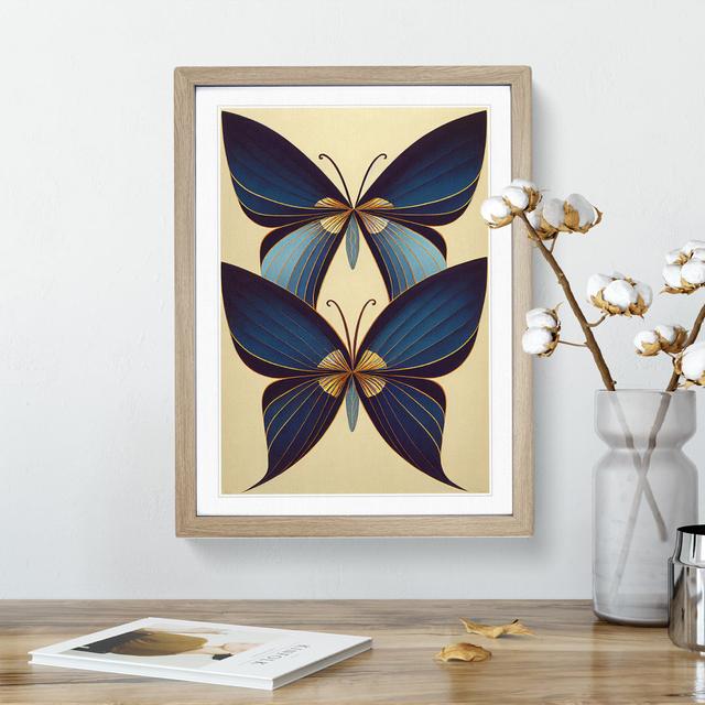 Spellbinding Butterflies - Single Picture Frame Painting Brambly Cottage Frame Colour: Oak Framed, Size: 34cm H x 25cm W x 2cm D on Productcaster.