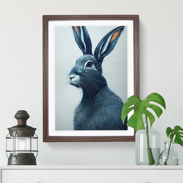 Curious Hare - Picture Frame Graphic Art Brambly Cottage Size: 64cm H x 46cm W x 2cm D, Frame Colour: Brown Framed on Productcaster.