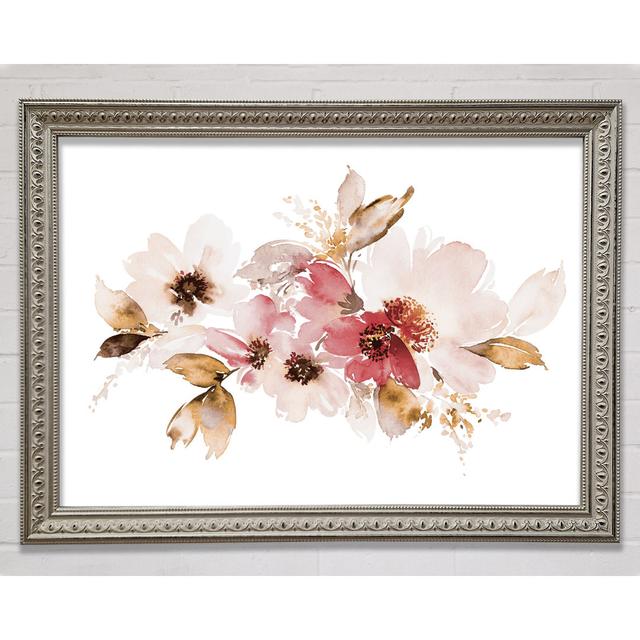 Blush Pink Flowers - Einzelner Bilderrahmen Kunstdrucke Bright Star Größe: 59,7 cm H x 84,1 cm B on Productcaster.