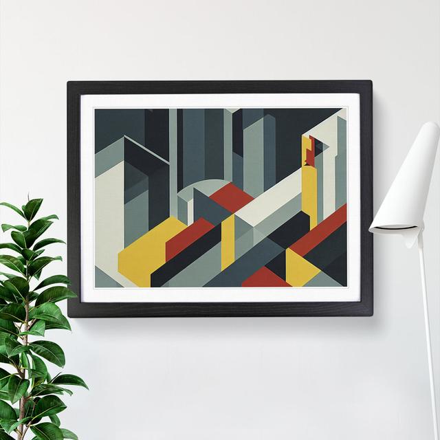 Modern Architecture Vol.1 Abstract - Single Picture Frame Print Metro Lane Size: 34cm H x 46cm W x 2cm D, Frame Colour: Black Framed on Productcaster.