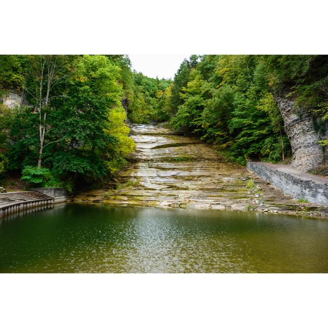 Kunkel Buttermilk Falls - Wrapped Canvas Print Alpen Home Size: 81cm H x 122cm W x 3.8cm D on Productcaster.