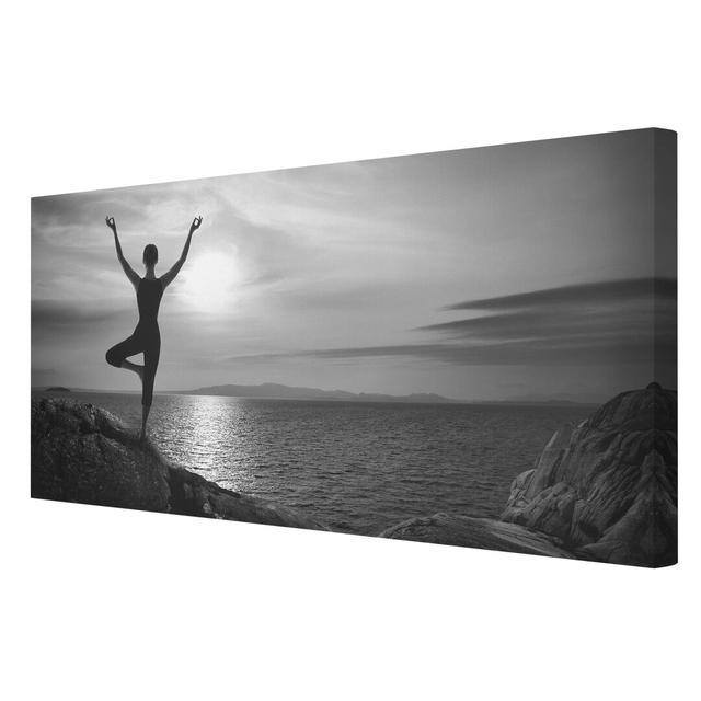 Yoga - Wrapped Canvas Graphic Art Print East Urban Home Size: 120cm L x 60cm W on Productcaster.