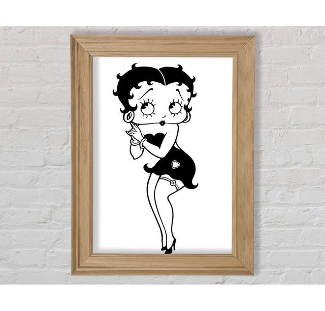 Betty Boop Love Heart - Einzelner Bilderrahmen Kunstdrucke Bright Star Größe: 59,7 cm H x 42 cm B x 8 cm T on Productcaster.