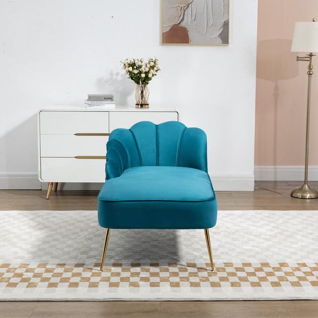 Chadbourne Chaise Lounge Fairmont Park Upholstery Colour: Teal on Productcaster.