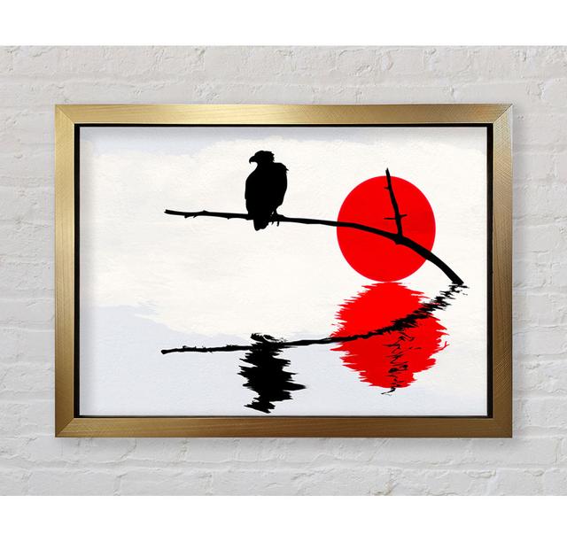 Reflections Of The Red Sun Eagle Framed Print Rosalind Wheeler Size: 42cm H x 59.7cm W x 3.4cm D, Format: Black Framed Paper on Productcaster.