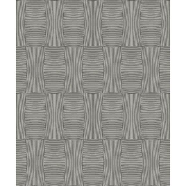 Calei 10m x 53cm Satin Paste the Wall Wallpaper Roll 17 Stories Colour: Charcoal on Productcaster.