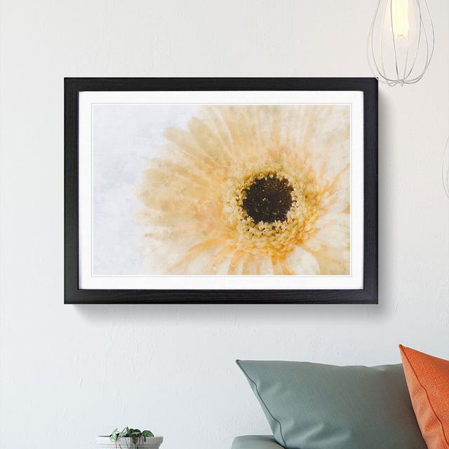 Pale Yellow Gerbera - Picture Frame Graphic Art Print East Urban Home Format: Black, Size: 24cm H x 33cm W x 2cm D on Productcaster.