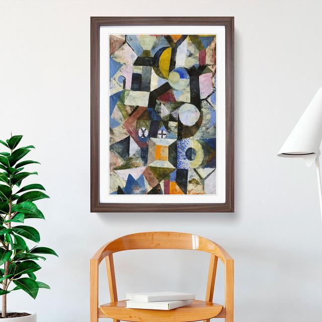 Yellow Half-Moon by Paul Klee - Picture Frame Painting East Urban Home Size: 65cm H x 48cm W x 2cm D, Frame Option: Walnut Framed on Productcaster.