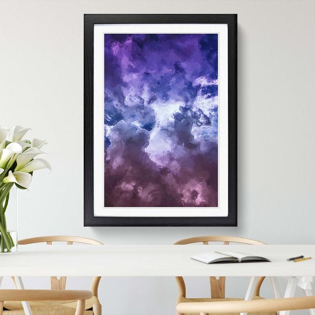 Purple Clouds in Abstract - Picture Frame Graphic Art Print East Urban Home Frame Option: Black, Size: 91cm H x 60cm W x 2cm D on Productcaster.