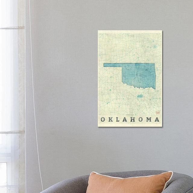 Oklahoma Map by Hubert Roguski - Wrapped Canvas Print Borough Wharf Size: 66.04cm H x 45.72cm W x 1.91cm D on Productcaster.