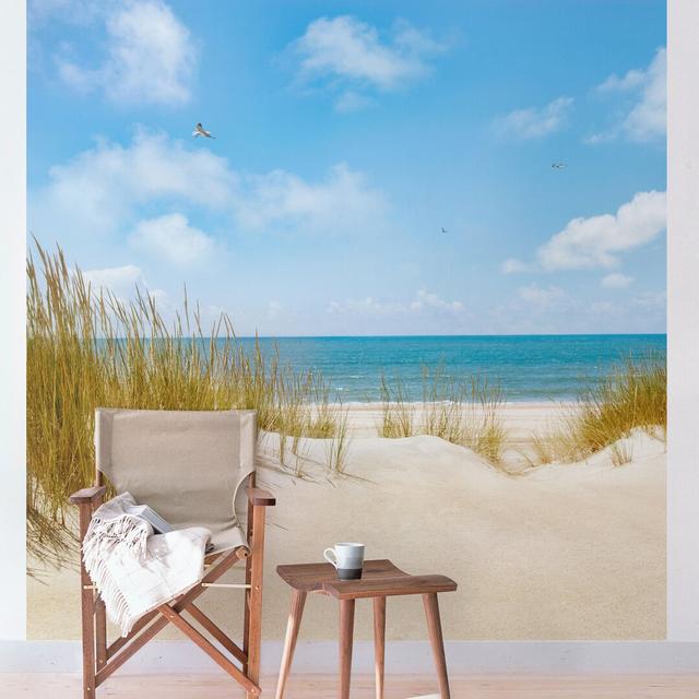 Beach on the North Sea 1.92m x 192cm Matte Wallpaper Roll Highland Dunes on Productcaster.