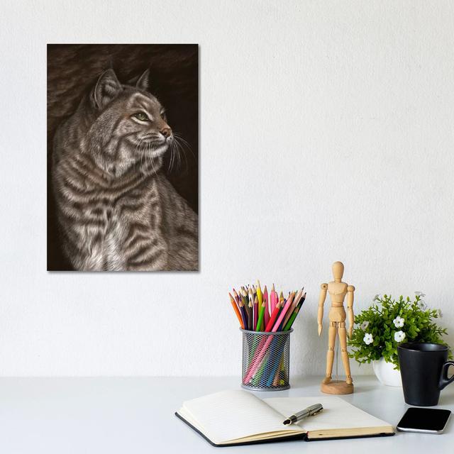 Bobcat by Richard Macwee - Wrapped Canvas Gallery-Wrapped Canvas Giclée ClassicLiving Size: 30.48cm H x 20.32cm W x 1.91cm D on Productcaster.