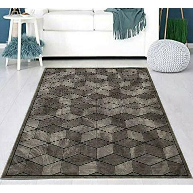 Alvapillai Geometric Machine Woven Silver Area Rug 17 Stories Rug Size: Rectangle 100 x 160cm on Productcaster.