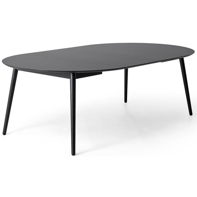 Meza by Hammel Round 135/231cm Hammel Furniture Table Top Colour: Black, Table Base Colour: Black on Productcaster.