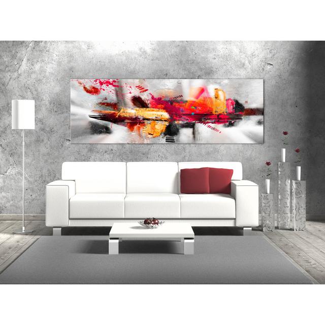 Canvas Print - Colourful Installation (1 Part) Narrow Happy Larry Size: 40cm H x 120cm W on Productcaster.