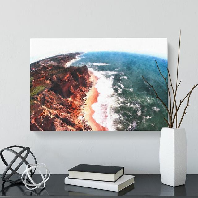 The Coast of Portugal - Wrapped Canvas Graphic Art East Urban Home Size: 50cm H x 76cm W x 3cm D on Productcaster.