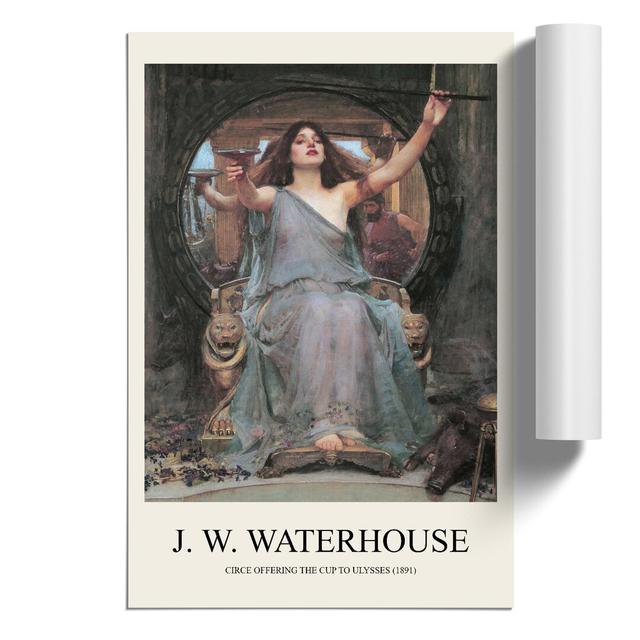 Circe Offering the Cup to Odysseus by John William Waterhouse - Unframed Painting East Urban Home Size: 59cm H x 42cm W x 0.1cm D on Productcaster.