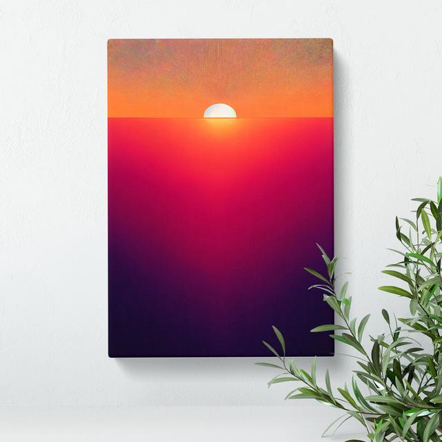 Beguiling Abstract Sunset House of Hampton Matte Colour: No Matte, Size: 50cm H x 35cm W x 3cm D, Format: Wrapped Canvas on Productcaster.