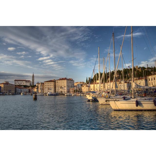 Sailboats at Piran by Sn0Wball1 - Wrapped Canvas Photograph Breakwater Bay Size: 81cm H x 122cm W on Productcaster.