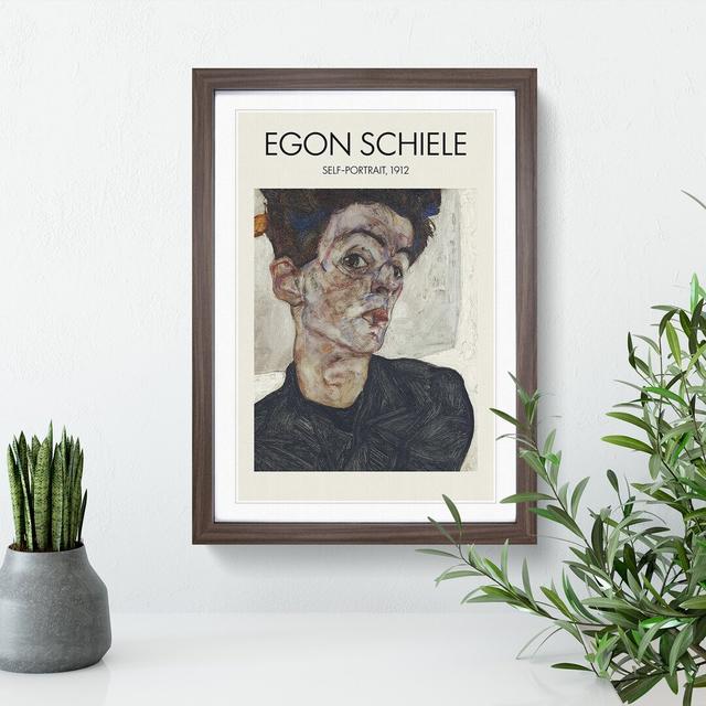 Self Portrait Vol.2 by Egon Schiele - Picture Frame Painting East Urban Home Frame Option: Walnut, Size: 65cm H x 48cm W x 2cm D on Productcaster.