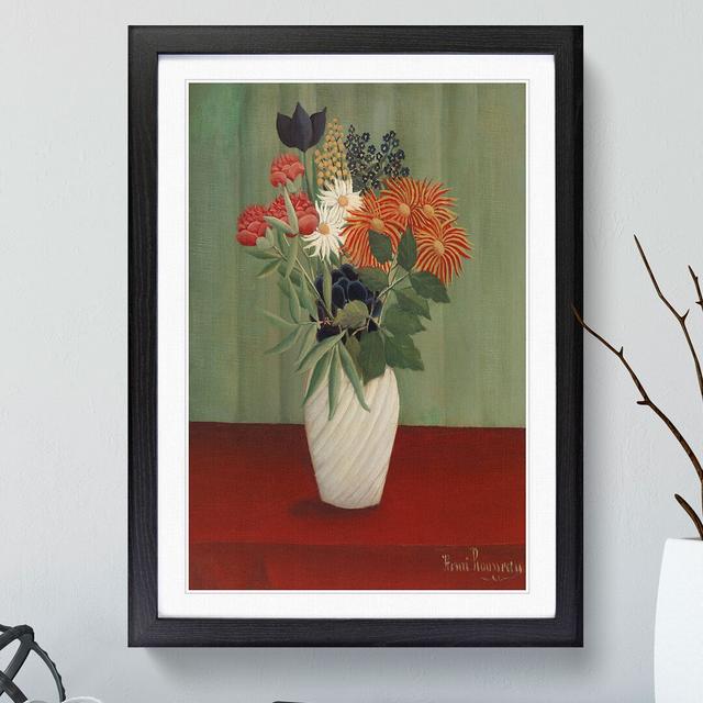 Bouquet of Flowers Vol.2 by Henri Rousseau - Picture Frame Painting East Urban Home Size: 90cm H x 65cm W x 2cm D, Frame Option: Black on Productcaster.