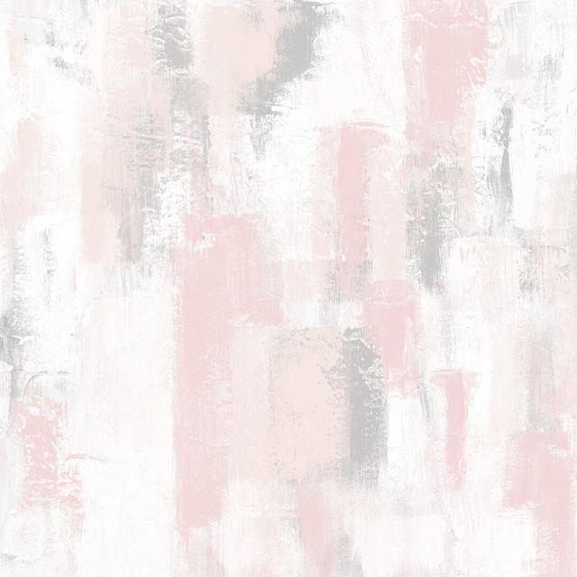 Blush and Grey Abstract - Wrapped Canvas Painting Print Ivy Bronx Size: 76cm H x 76cm W x 3.8cm D on Productcaster.