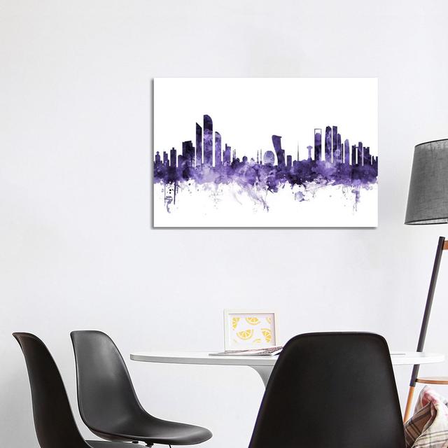 Abu Dhabi, UAE Skyline by Michael Tompsett - Wrapped Canvas Gallery-Wrapped Canvas Giclée Latitude Run Size: 66.04cm H x 101.6cm W x 3.81cm D on Productcaster.