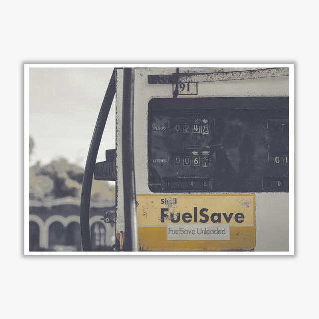 Yellow Fuel Save Gas Pump - Print East Urban Home Format: No Frame, Size: 30 cm H x 21 cm W x 1 cm D on Productcaster.