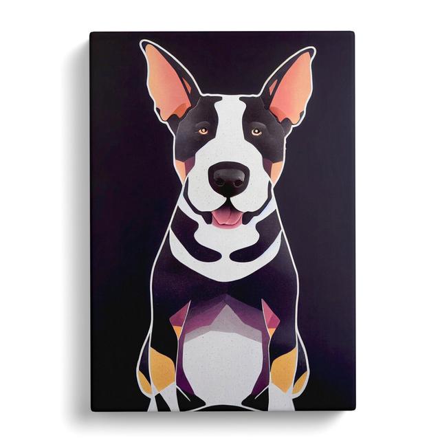 Enosburg English Bull Terrier - Wrapped Canvas Graphic Art Marlow Home Co. Size: 50cm H x 35cm W x 3cm D on Productcaster.