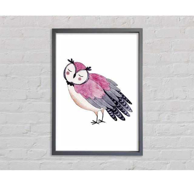 Pink Owl Framed Print Bright Star Size: 84.1cm H x 59.7cm W x 3.3cm D on Productcaster.