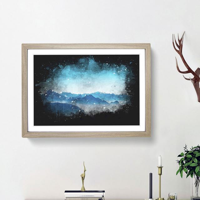 Fog Between the Mountains - Picture Frame Graphic Art Print East Urban Home Frame Option: Oak Framed, Size: 24cm H x 33cm W x 2cm D on Productcaster.