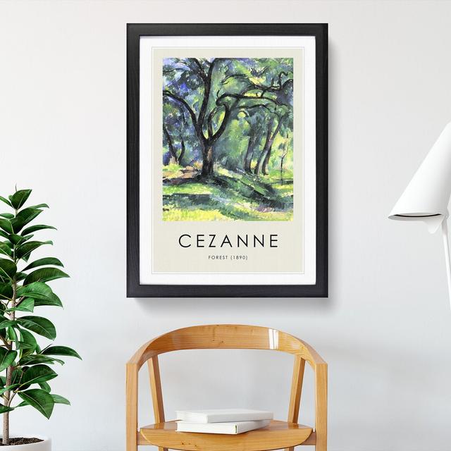 In the Woods by Paul Cezanne - Picture Frame Painting East Urban Home Frame Option: Black Framed, Size: 65cm H x 48cm W x 2cm D on Productcaster.