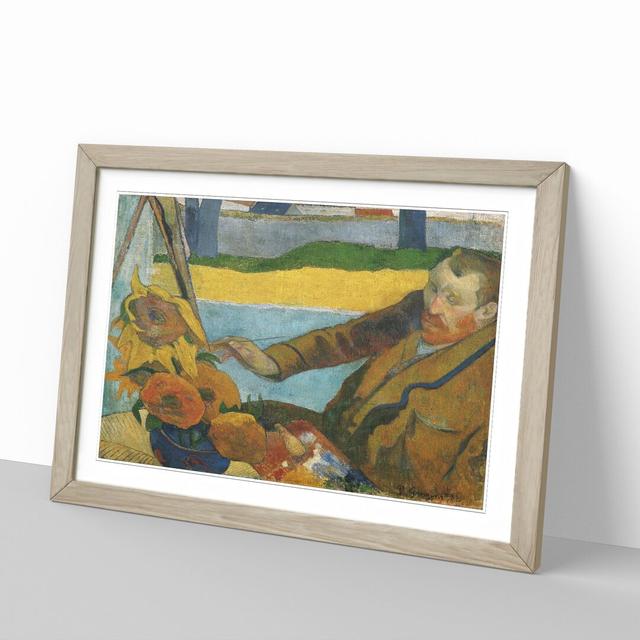 Painting Sunflowers by Vincent Van Gogh - Picture Frame Painting East Urban Home Frame Option: Oak Framed, Size: 27cm H x 36cm W x 2cm D on Productcaster.