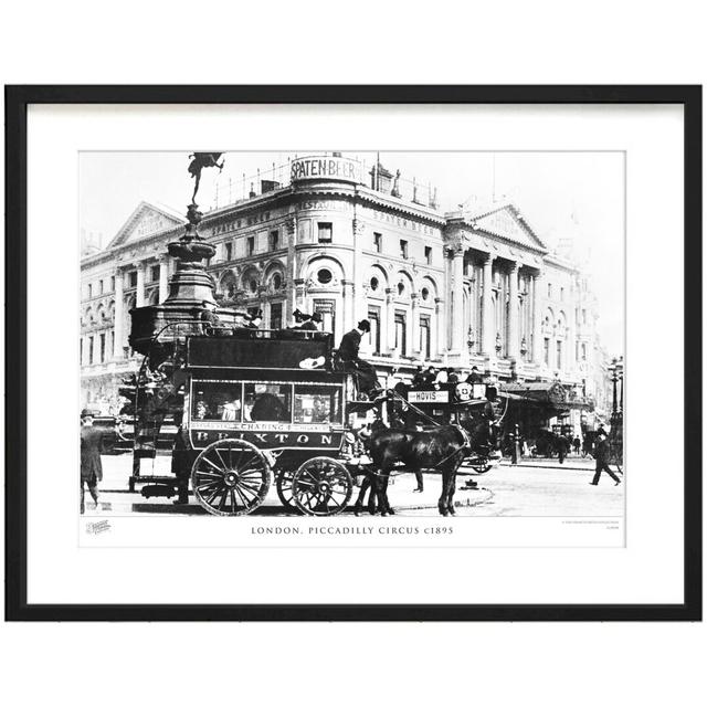 'London, Piccadilly Circus C1895' by Francis Frith - Picture Frame Photograph Print on Paper The Francis Frith Collection Size: 45cm H x 60cm W x 2.3c on Productcaster.